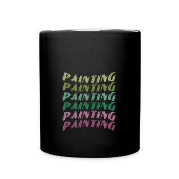 Peinture Peinture Coulée Vernis Construction Peinture - Mug uni - noir - Devant