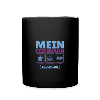 My Railway Triathlon Railway Locomotive - Mug uni - noir - Devant