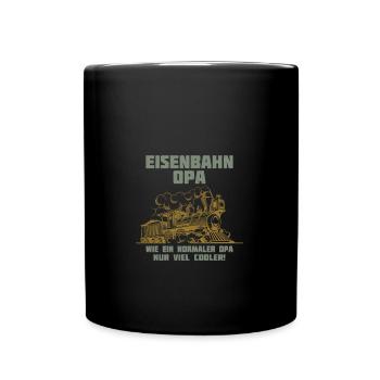 Iron Bah Grandpa Normal Cooler Locomotive - Mug uni - noir - Devant