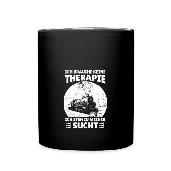 Je n’ai pas besoin de thérapie Travailleur de locomotive - Mug uni - noir - Devant