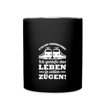 Proud Railroader Railroad Model Railroad - Full Colour Mug - black - Front