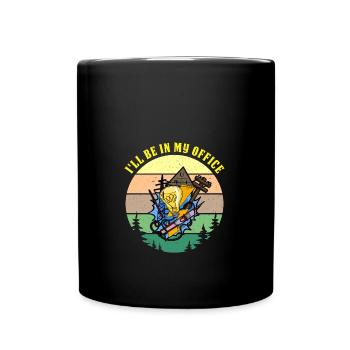 Je vais être dans mon bureau Profession d’électricien - Mug uni - noir - Devant