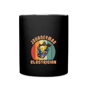 Compagnon électricien électricien Technicien d’éclairage - Mug uni - noir - Devant
