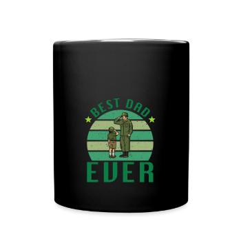 Meilleur papa de tous les temps Père Père Fête des Pères Soldat militaire - Mug uni - noir - Devant