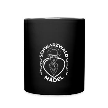 Schwarzwaldmädel Schwarzwald Deutsch Herz - Tasse einfarbig - Schwarz - Vorne