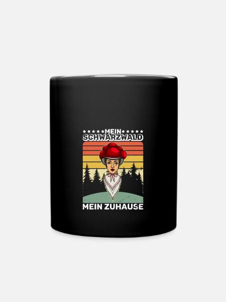 Mein Schwarzwald mein zuhause Wald - Tasse einfarbig - Schwarz