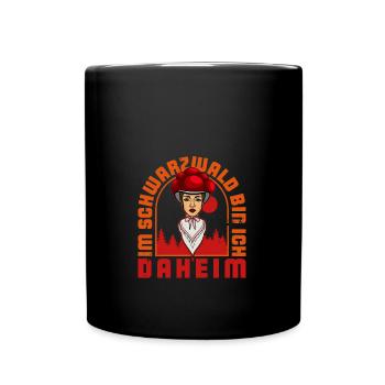 Je suis chez moi en Forêt-Noire - Mug uni - noir - Devant