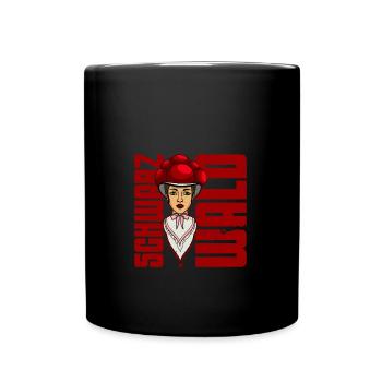 Fille de la Forêt-Noire Forêt Allemande - Mug uni - noir - Devant