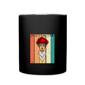 Schwarzwaldmädel Schwarzwald Rétro allemand - Mug uni - noir - Devant