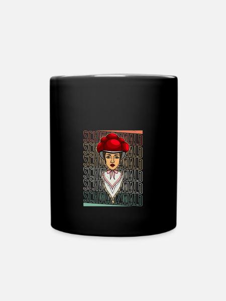 Schwarzwaldmädel Schwarzwald Rétro allemand - Mug uni - noir