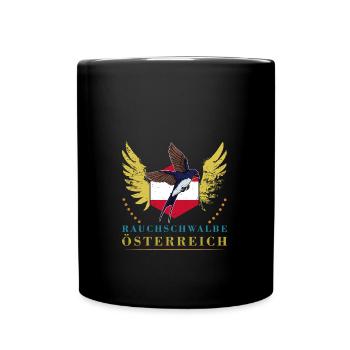 Barn swallow Austria bird flag - Full Colour Mug - black - Front