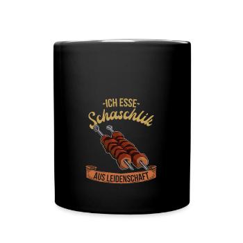 I eat shashlik from passion Russia dad - Full Colour Mug - black - Front