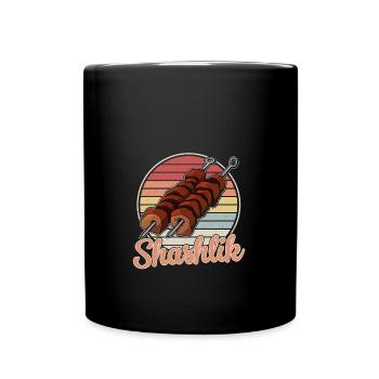 Shashlik Retro Russia Meat Grilling Mangal - Full Colour Mug - black - Front