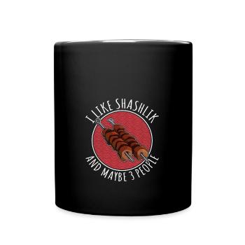 I like Schaschlik and maybe 3 people - Full Colour Mug - black - Front