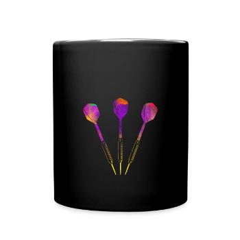 Dart Dartpfeile - Tasse einfarbig - Schwarz - Vorne