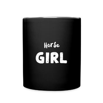 Horse Girl - Horse - Tasse einfarbig - Schwarz - Vorne