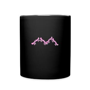 schleife symbol fliege eckig pink - Tasse einfarbig - Schwarz - Vorne