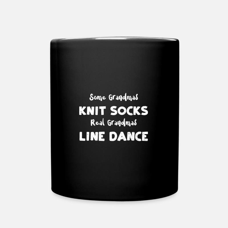 Some Grandmas Knit Socks Real Gr... - Full Colour Mug - black