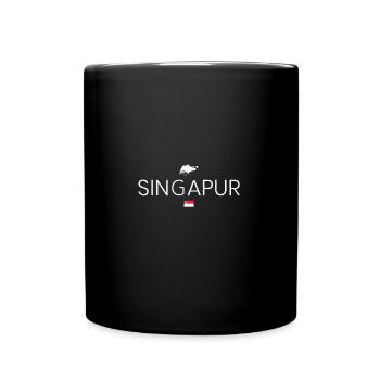 Singapur Urlaub - Tasse einfarbig - Schwarz - Vorne