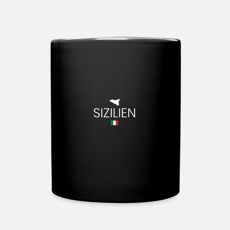 Sizilien Urlaub - Tasse einfarbig - Schwarz