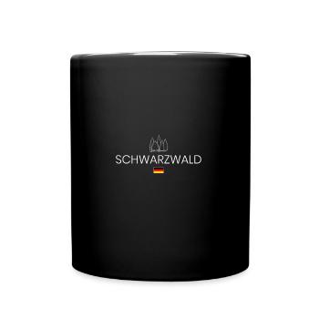 Schwarzwald Urlaub - Tasse einfarbig - Schwarz - Vorne