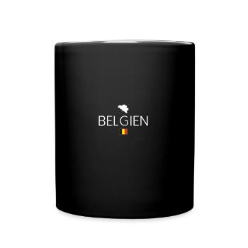 Belgien Urlaub - Tasse einfarbig - Schwarz - Vorne