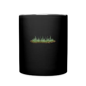 Grass Boden Natur grün - Tasse einfarbig - Schwarz - Vorne