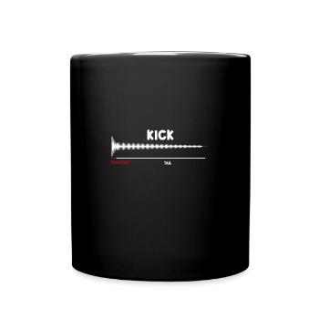 Synthesizer Kick Drum Synth DAW Transient Tail - Tasse einfarbig - Schwarz - Vorne