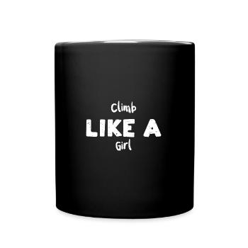 Climb Like A Girl - Workout - Full Colour Mug - black - Front