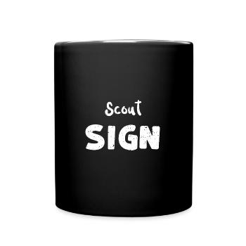 Scout Sign - Camping - Tasse einfarbig - Schwarz - Vorne