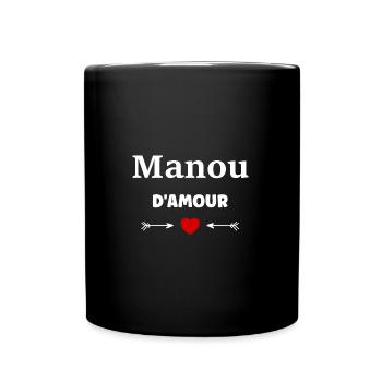 Manou d'amour - Mug uni - noir - Devant