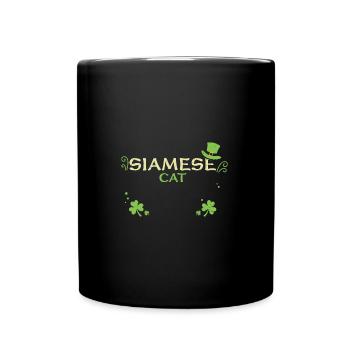 Chat siamois - Saint-Patrick - Mug uni - noir - Devant