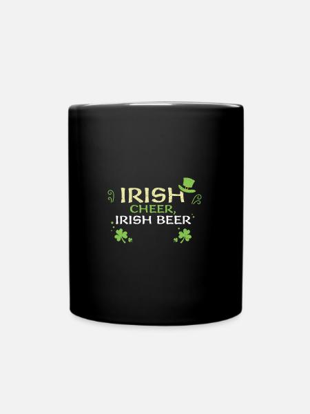 Irish cheer, Irish beer - Tasse einfarbig - Schwarz