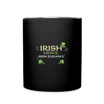 Grace irlandaise, élégance irlandaise - Mug uni - noir - Devant