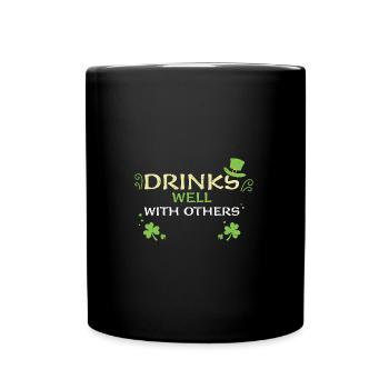 Drinks Well With Others - Full Colour Mug - black - Front