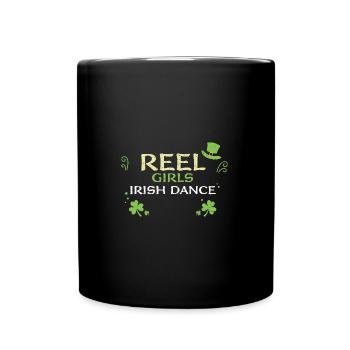 Reel Girls Irish Dance - Tasse einfarbig - Schwarz - Vorne