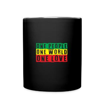 Dieses Reggae Reggaeton Music Spruch-Design ist pe - Tasse einfarbig - Schwarz - Vorne
