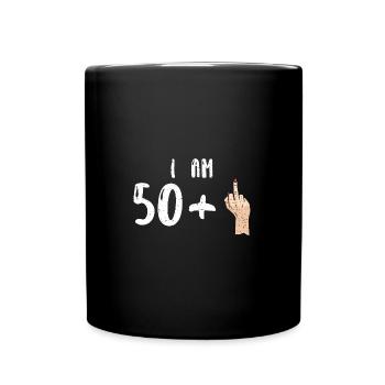 I Am 50 + 1 - 51st Birthday - Full Colour Mug - black - Front