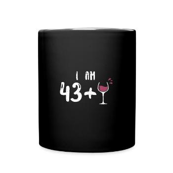 J’ai 43 ans + 1 - 44e anniversaire - Mug uni - noir - Devant
