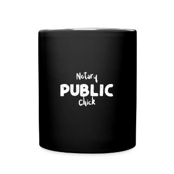 Notary Public Chick - Lawyer - Full Colour Mug - black - Front