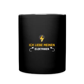 Ich Liebe Meinen Elektriker - Tasse einfarbig - Schwarz - Vorne