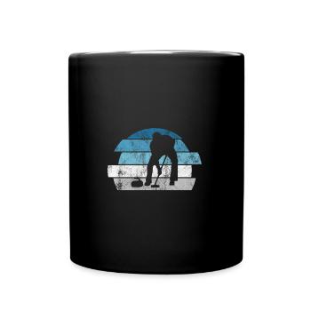 Curling sur glace Curling Retro Cadeau - Mug uni - noir - Devant
