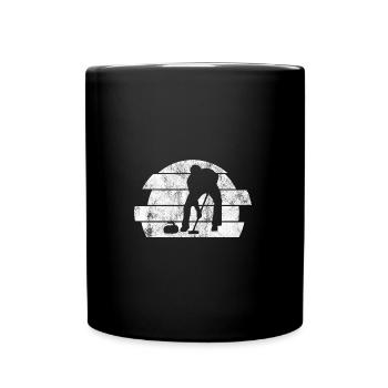 Curling sur glace Curling Retro Cadeau - Mug uni - noir - Devant