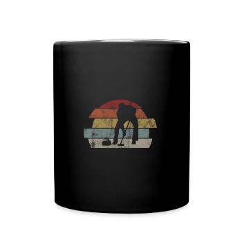 Curling sur glace Curling Retro Cadeau - Mug uni - noir - Devant