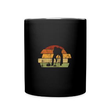 Curling sur glace Curling Retro Cadeau - Mug uni - noir - Devant