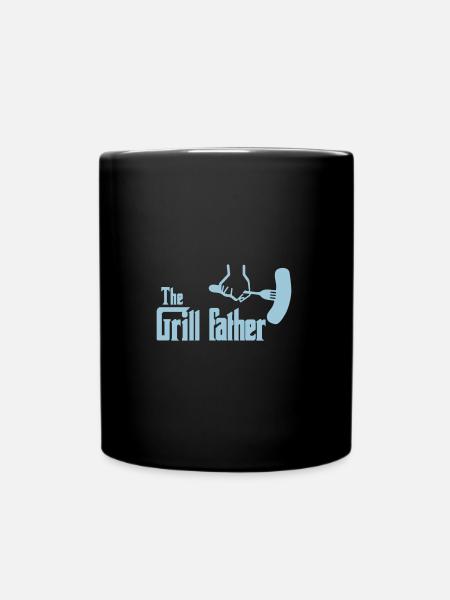 grill father - Tasse einfarbig - Schwarz