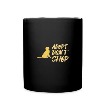 DOG RESCUE / ANIMAL RESCUE : Adopt Don’t Shop - Mug uni - noir - Devant