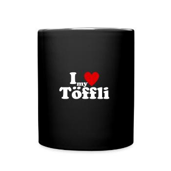 I Love my Töffli - Tasse einfarbig - Schwarz - Vorne