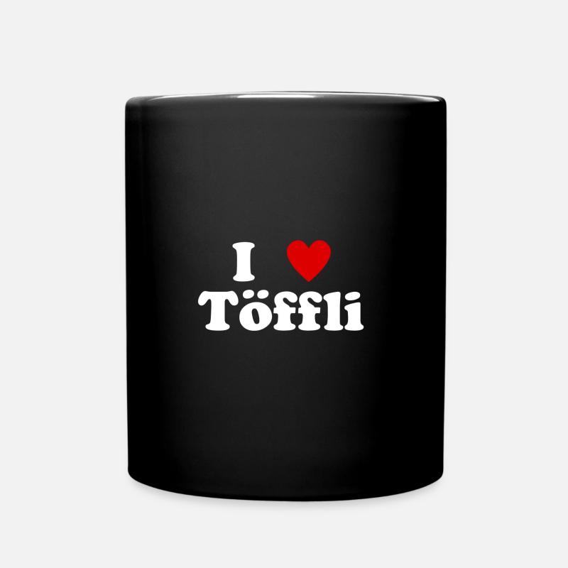I Love Töffli - Tasse einfarbig - Schwarz