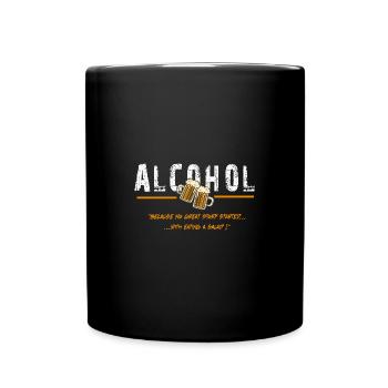 Alcohol Story... - Tasse einfarbig - Schwarz - Vorne